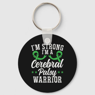 Cerebral Palsy Awareness Brain  Keychain