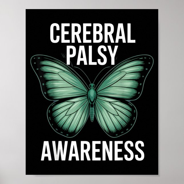 Cerebral Palsy Awareness Butterfly Suprters And Ad Poster (Front)