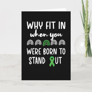 Cerebral Palsy Awareness CP Warrior Green Ribbon Card