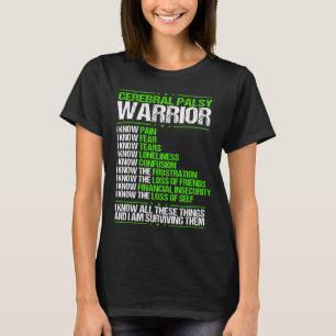 Cerebral Palsy Awareness I know Pain Green Ribbon T-Shirt