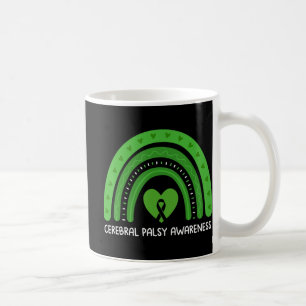 Cerebral Palsy Awareness Month Retro Rainbow Brain Coffee Mug
