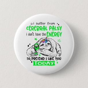 Cerebral Palsy Awareness Month Ribbon Gifts 2 Inch Round Button