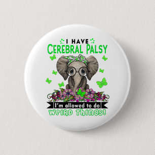 Cerebral Palsy Awareness Month Ribbon Gifts 2 Inch Round Button