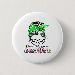 Cerebral Palsy Awareness Ribbon Support Gifts 2 Inch Round Button
