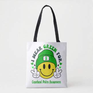 Cerebral Palsy Awareness Ribbon Support Gifts Tote Bag
