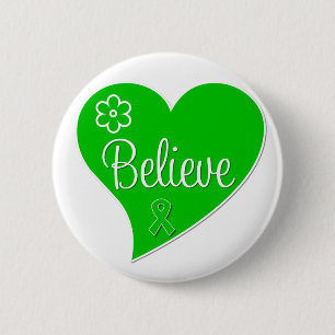 Cerebral Palsy Believe Heart 2 Inch Round Button