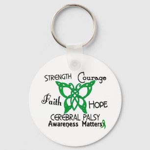 Cerebral palsy Celtic Butterfly 3 Keychain