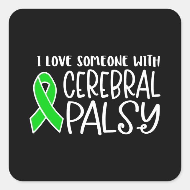 Cerebral Palsy, cerebral palsy awareness Square Sticker (Front)
