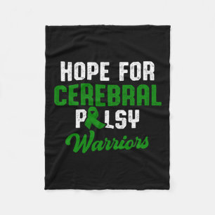 Cerebral Palsy Cp Awareness Hope Warrior Survivor  Fleece Blanket