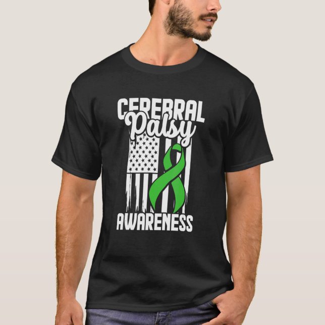 Cerebral Palsy Cp Awareness Overcoming Us Warrior  T-Shirt (Front)