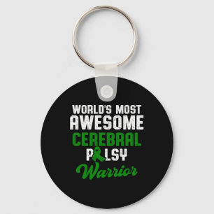 Cerebral Palsy Cp Awareness Overcoming Warrior Sur Keychain