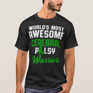 Cerebral Palsy CP Awareness Overcoming Warrior Sur T-Shirt