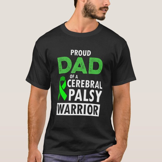 Cerebral Palsy CP Awareness Proud Warrior Survivor T-Shirt (Front)