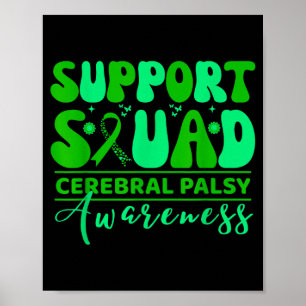 Cerebral palsy cp awareness smile face support poster