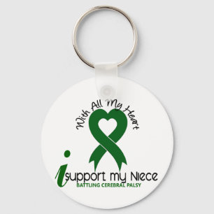 Cerebral Palsy I Support My Niece Keychain