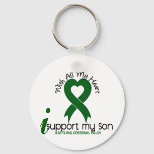 Cerebral Palsy I Support My Son Keychain