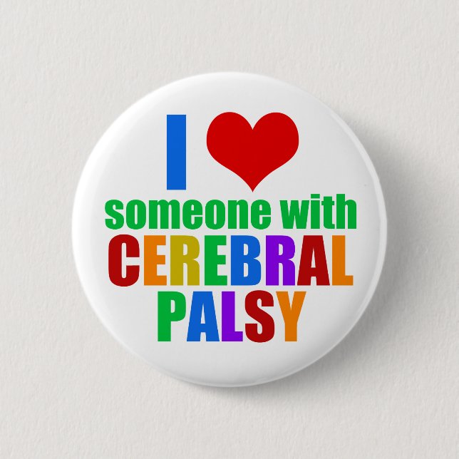 Cerebral Palsy Love 2 Inch Round Button (Front)