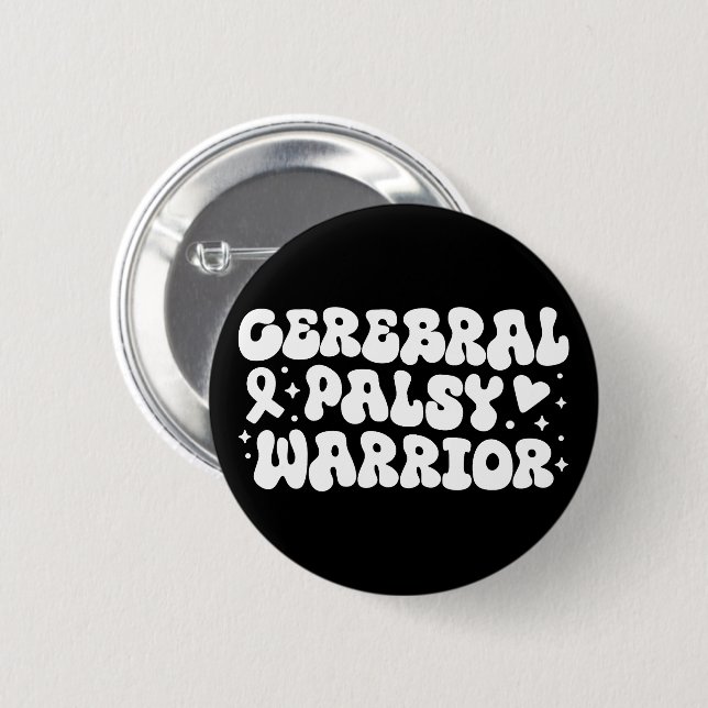 Cerebral palsy warrior 2 inch round button (Front & Back)