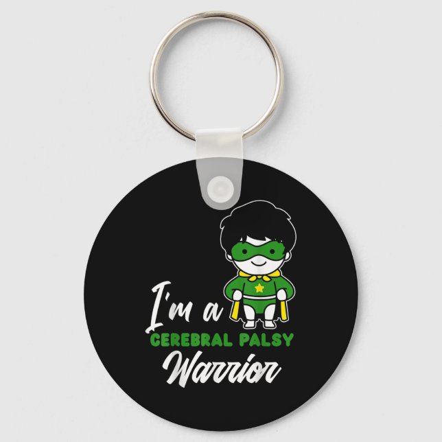 Cerebral Palsy Warrior Cp Hero Cerebral Palsy Awar Keychain (Front)