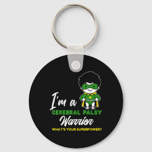 Cerebral Palsy Warrior Cp Hero Cerebral Palsy Awar Keychain