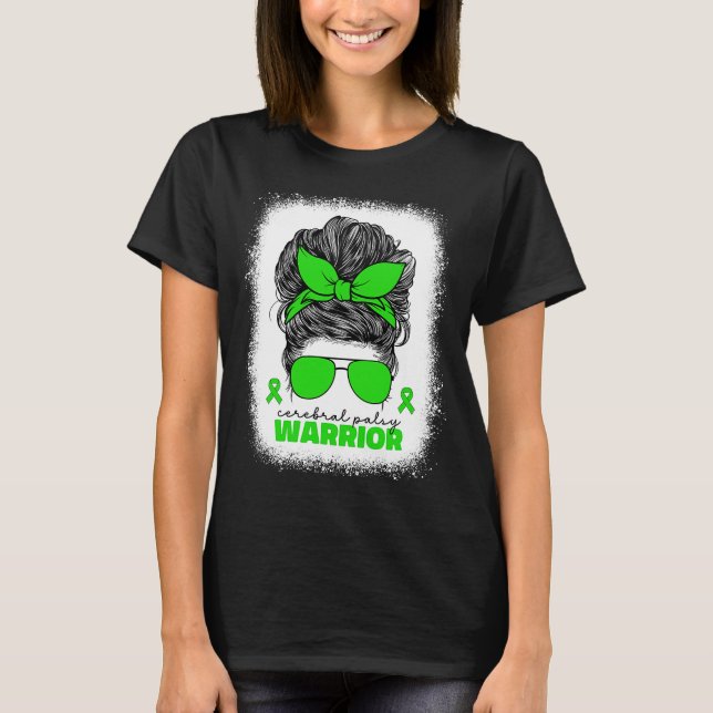 Cerebral Palsy Warrior For Women Mom Mama Cp Aware T-Shirt (Front)