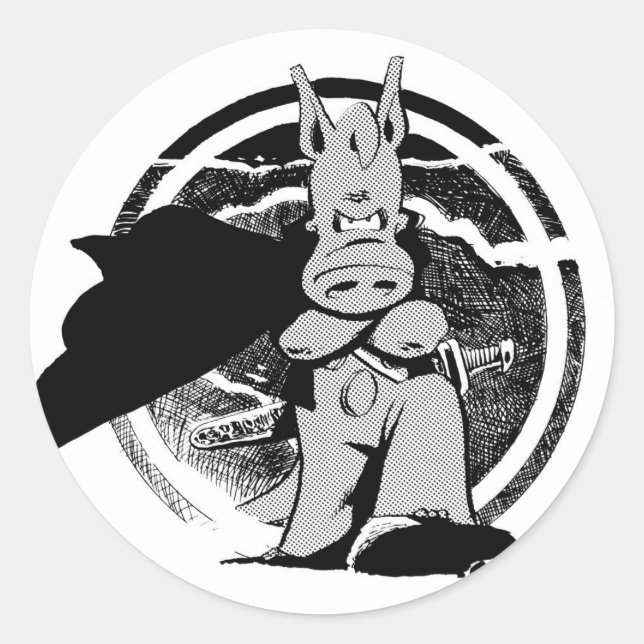 Cerebus with cape sticker (Front)
