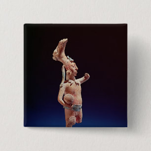 Ceremonial Ballplayer, Isle of Jaina, c.600 2 Inch Square Button