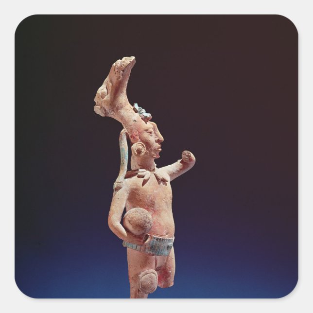 Ceremonial Ballplayer, Isle of Jaina, c.600 Square Sticker (Front)