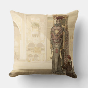 Ceremonial Elephant, from 'The Jungle Book' by Rud Throw Pillow