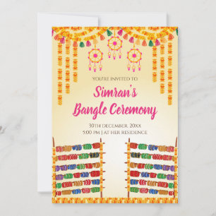 Cérémonie de Digital Bangle invitation & Choora in
