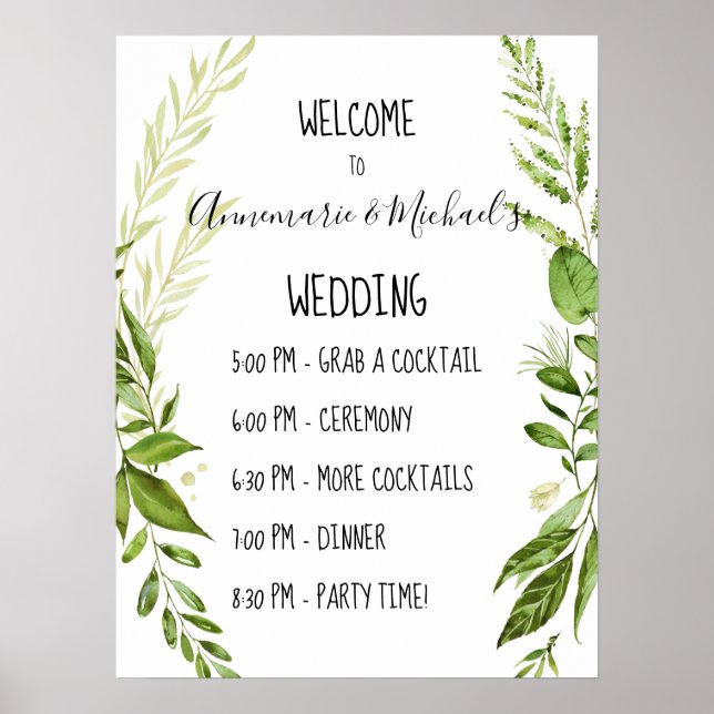 Cérémonie de Mariage Botaniques Dîner Affiche de b (Devant)