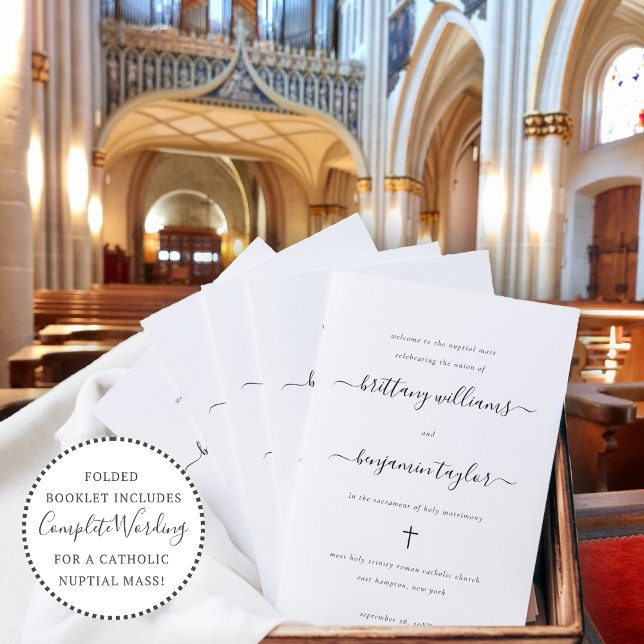 Cérémonie de Mariage catholique avec programme de  (Créateur téléchargé)