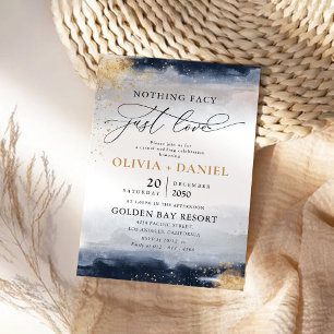 Cérémonie de Mariage de marine et d'or Invitation