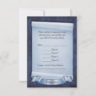 Cérémonie d'engagement bleu Cartes d'accueil perso