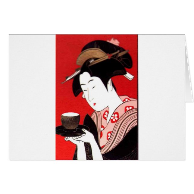 Cérémonie japonaise du thé de dame Art Imprimer (Devant horizontal)