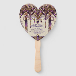 Ceremony Fan   Wisteria Masquerade Wedding Program