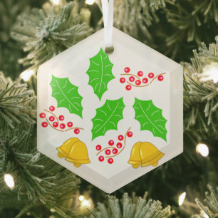Ceremony of Cherry Christmas Adorno Ceramic Orna Glass Ornament