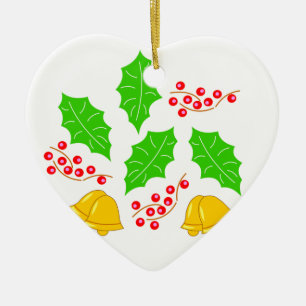 Ceremony of Cherry Christmas Adorno Ceramic Orna Ornament