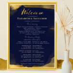 Ceremony Programs Signs | Blue Wedding Abstract<br><div class="desc">Dive into our Abstract Wedding Collection and let your wedding shine. The collection is a unique mix of navy blue and gilded accents paired perfectly with a modern watercolor twist. This Pinterest board offers you a chance to explore exquisite designs and get inspiration for your special day.</div>