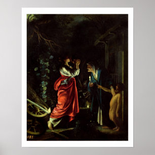 Ceres and Stellio (oil on copper) Poster