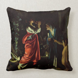 Ceres and Stellio (oil on copper) Throw Pillow