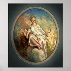 Ceres (Summer) by Antoine Watteau Poster