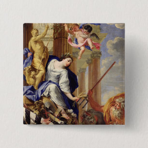 Ceres Vanquishing the Attributes of War 2 Inch Square Button