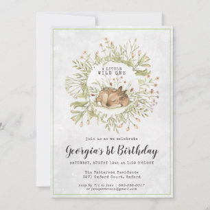 Cerf de la forêt Invitation d'anniversaire de fê