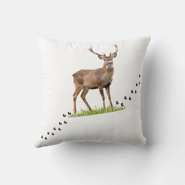 Cerf de l'âme de la forêt - Coussin jetable (Verso)