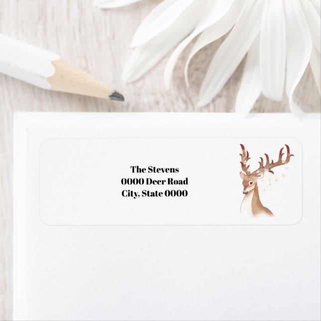 Cerf de Noël adresse  (En situation)