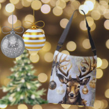 Cerf de Noël d'hiver - Sac fourre-tout