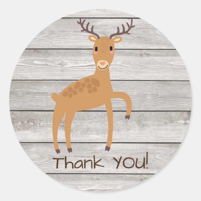 Cerf de Woodland merci Sticker (Devant)