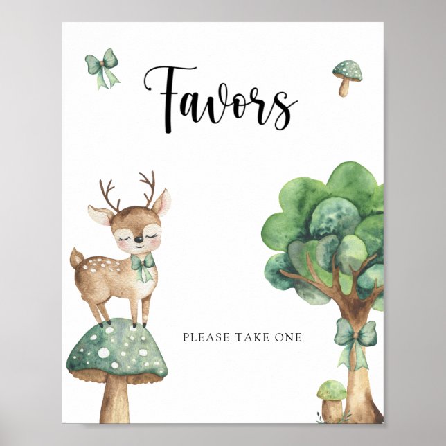 Cerf des Bois - Affiche de Faveurs (Devant)