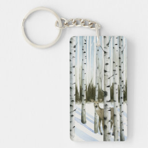Cerf en chute de neige